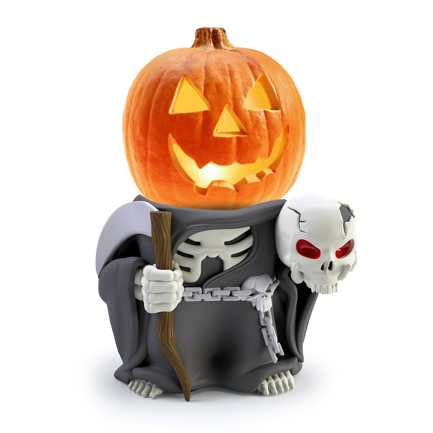 Halloween Pumpkin Knight Luminous Resin Garden Ornament Decoration