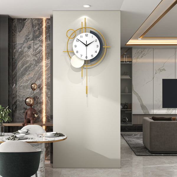 Modern Abstract Minimalist Metal Decorative Wall Clock