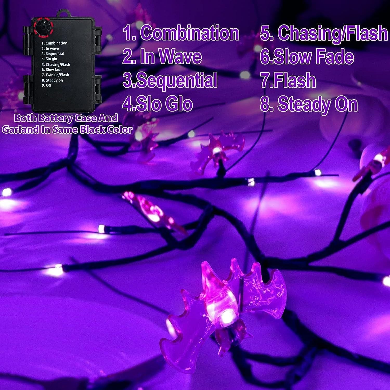 Outdoor Waterproof LED Halloween Spider Bat Tree Light