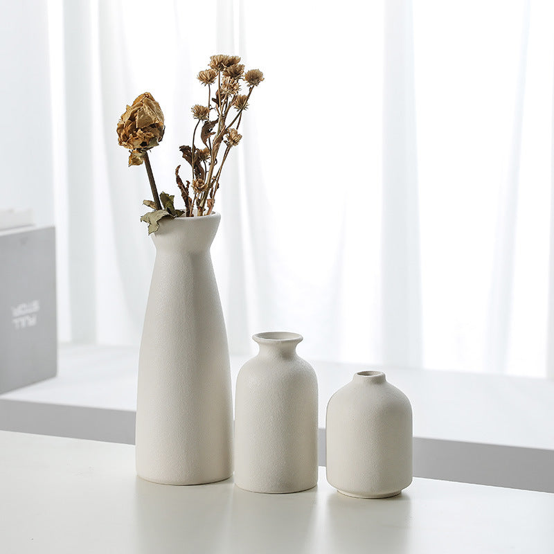 Modern Ceramic Vase Set of Three Home Flower Decor