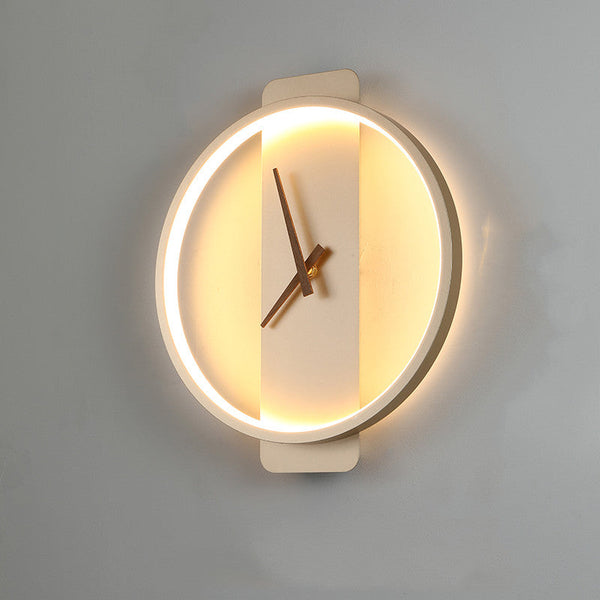 Nordic Wall Lamp Bedroom Bedside Clock Modeling Light