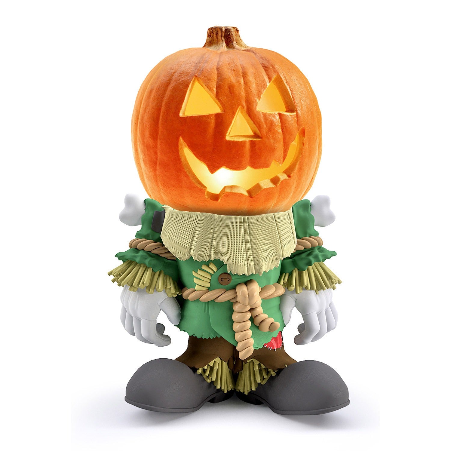 Halloween Pumpkin Knight Luminous Resin Garden Ornament Decoration