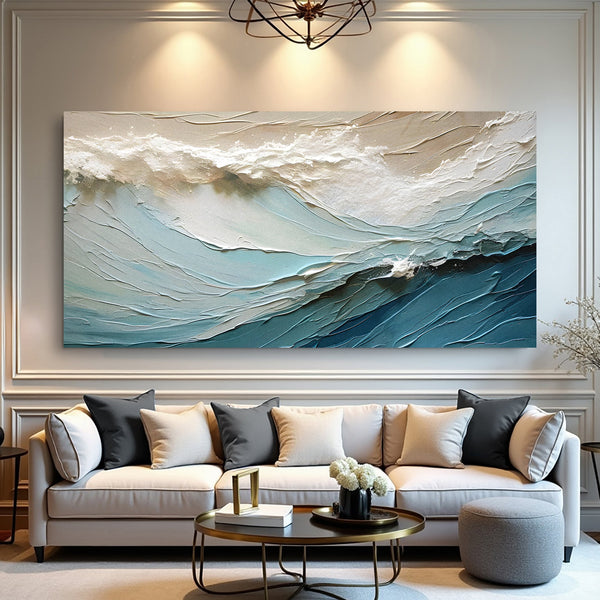 Beige Minimalist Wall Art Decorative Modern Home Artwork