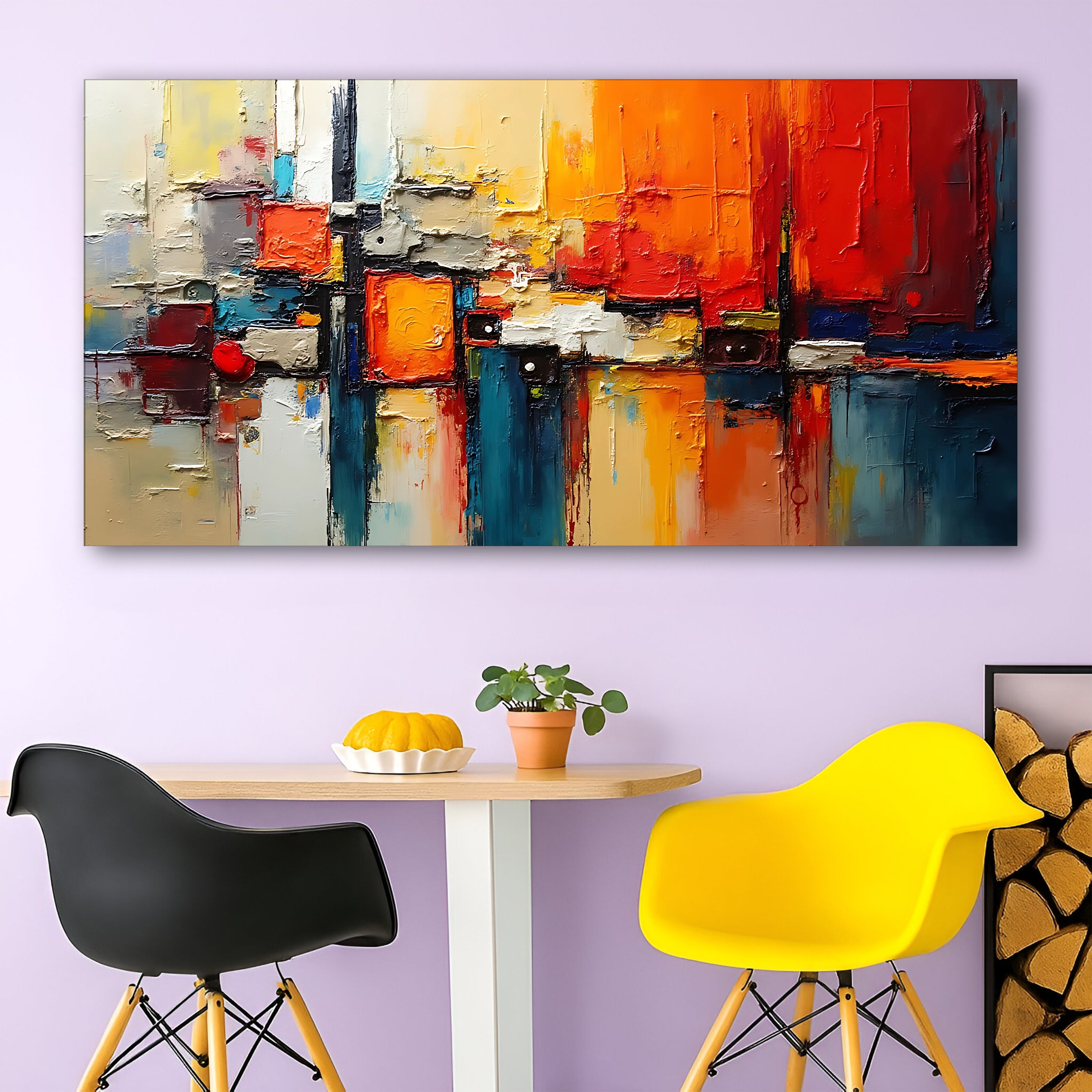 Colorful Abstract Wall Art Decorative Modern Home Artwork