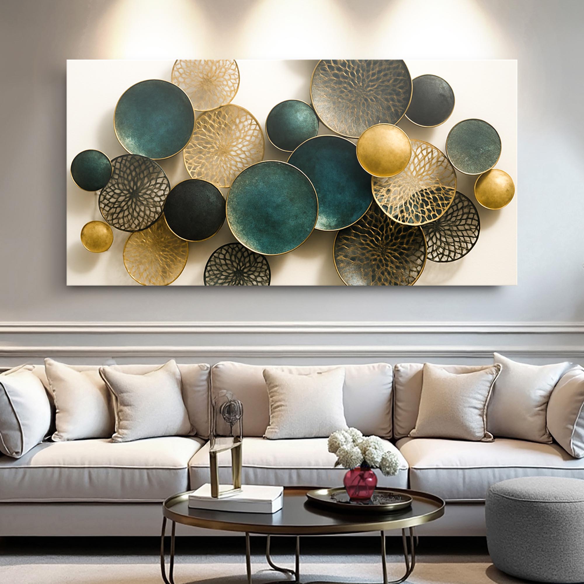 Lotus Leaf Abstract Wall Art Decorative Home Artwork