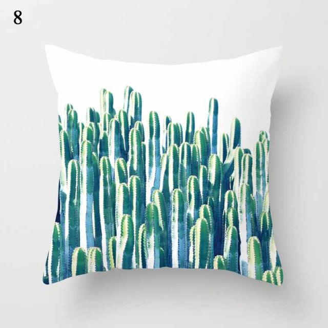 Blue Pattern Navy White Polyester Decorative Cushion Cover
