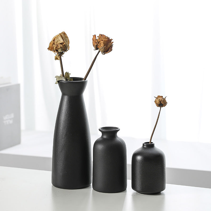 Modern Ceramic Vase Set of Three Home Flower Decor