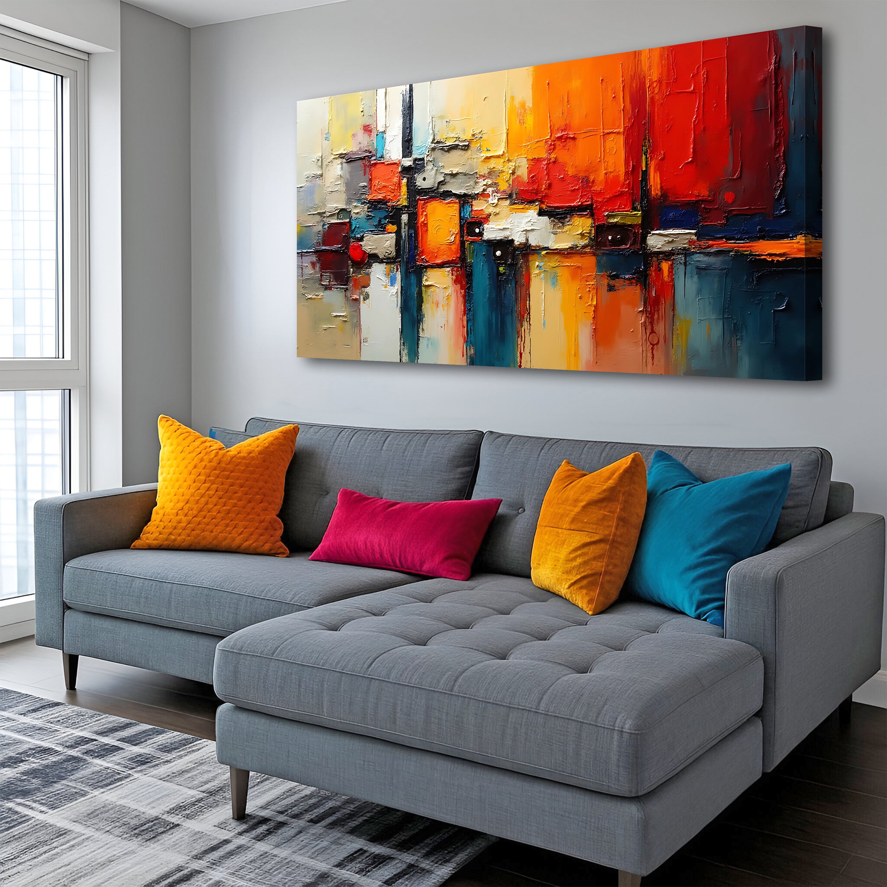 Colorful Abstract Wall Art Decorative Modern Home Artwork