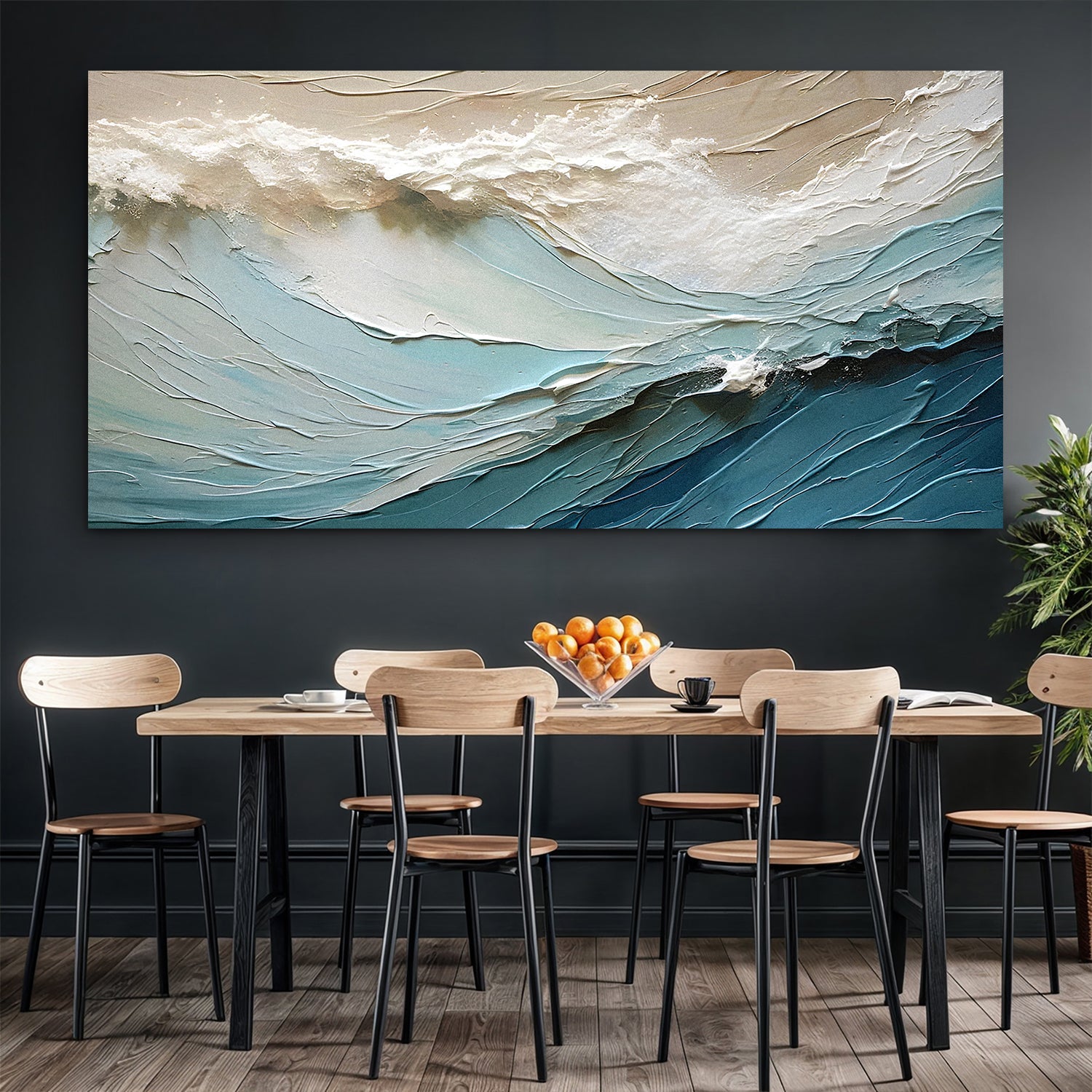 Beige Minimalist Wall Art Decorative Modern Home Artwork