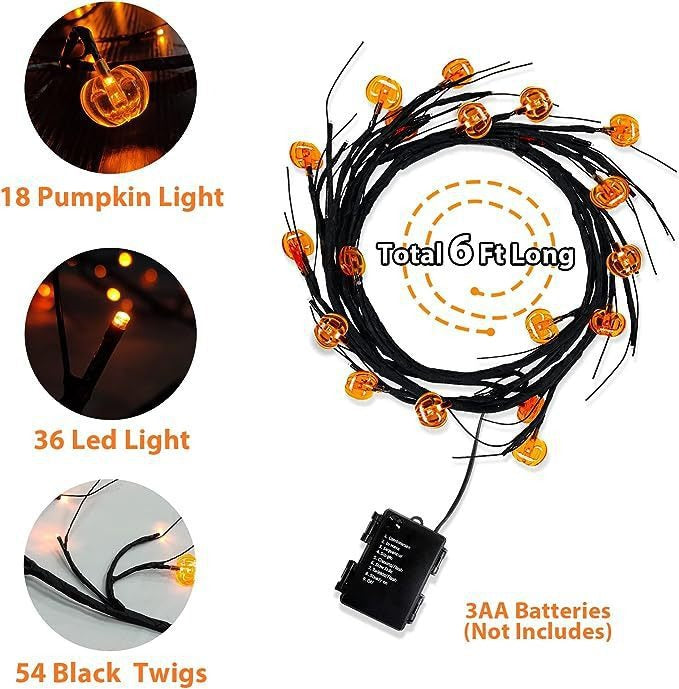 Outdoor Waterproof LED Halloween Spider Bat Tree Light