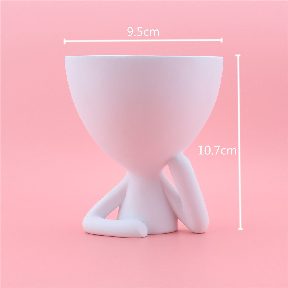Cartoon Cheek Support Abstract Figurine Desktop Decoration