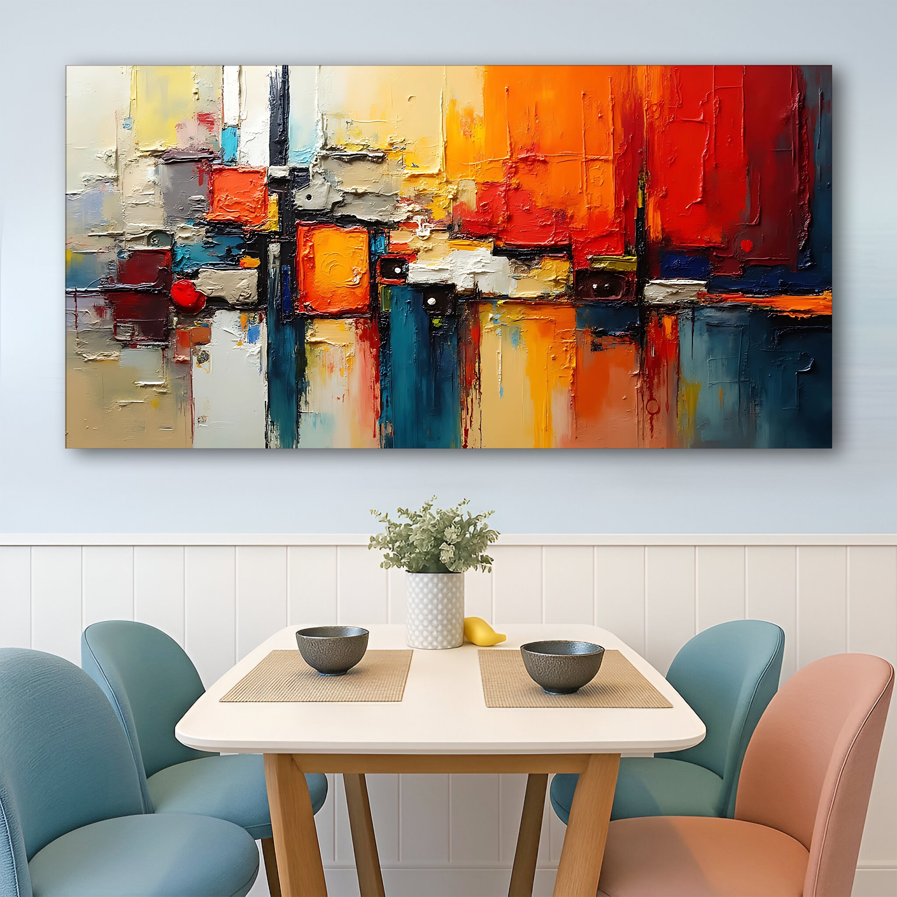 Colorful Abstract Wall Art Decorative Modern Home Artwork