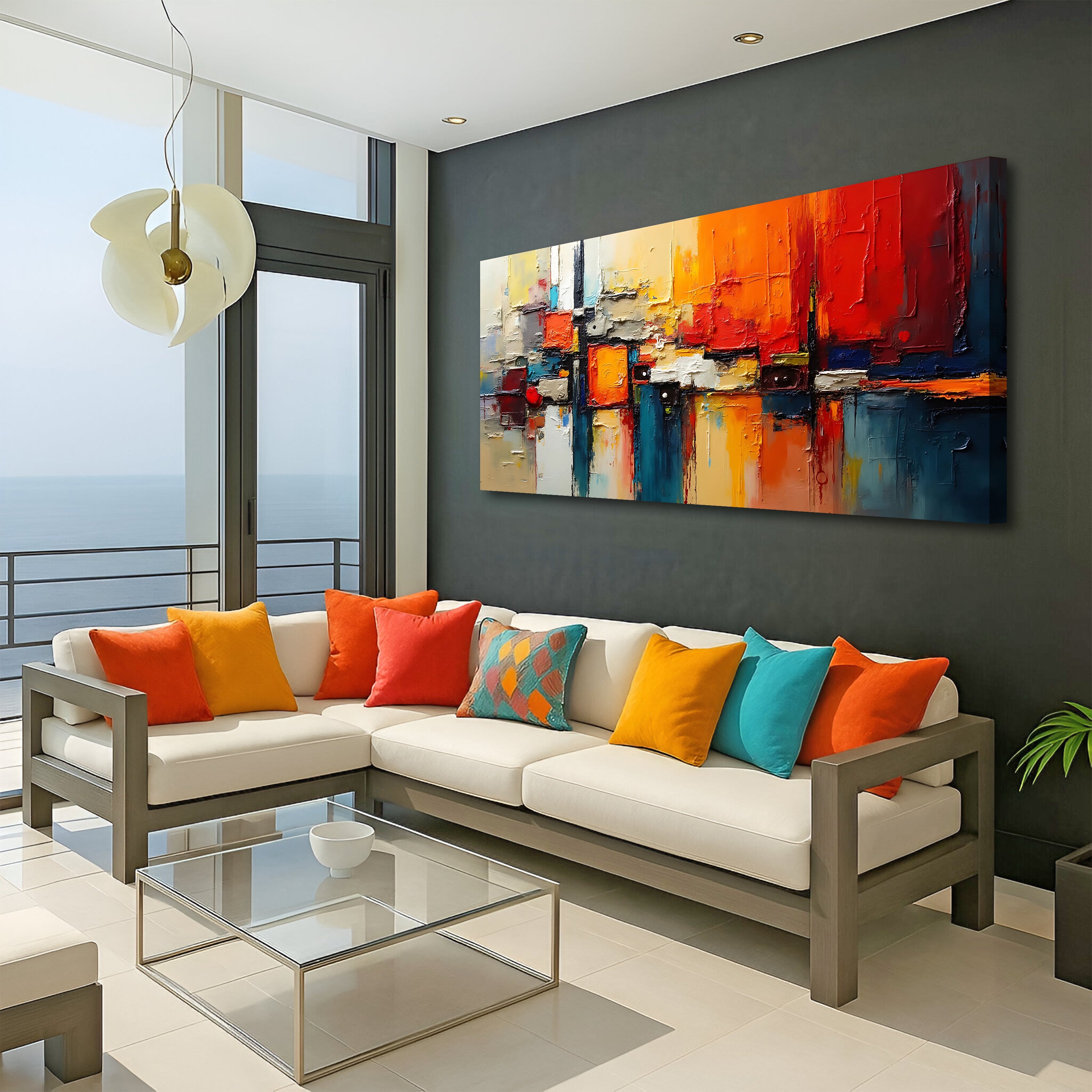 Colorful Abstract Wall Art Decorative Modern Home Artwork