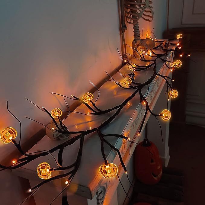 Outdoor Waterproof LED Halloween Spider Bat Tree Light