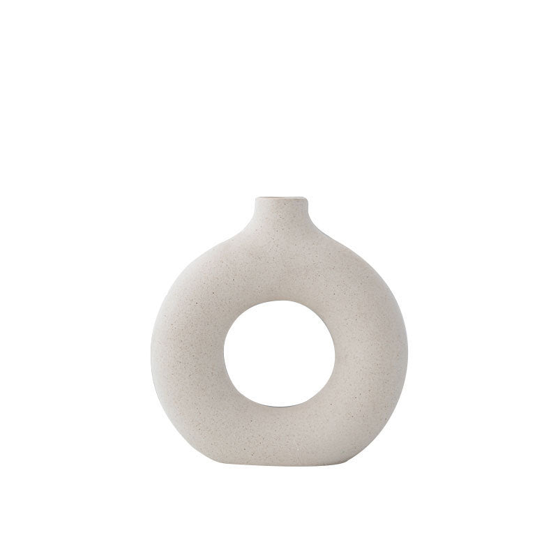 Unglazed Spotted Ceramic Vase Modern Home Decoration