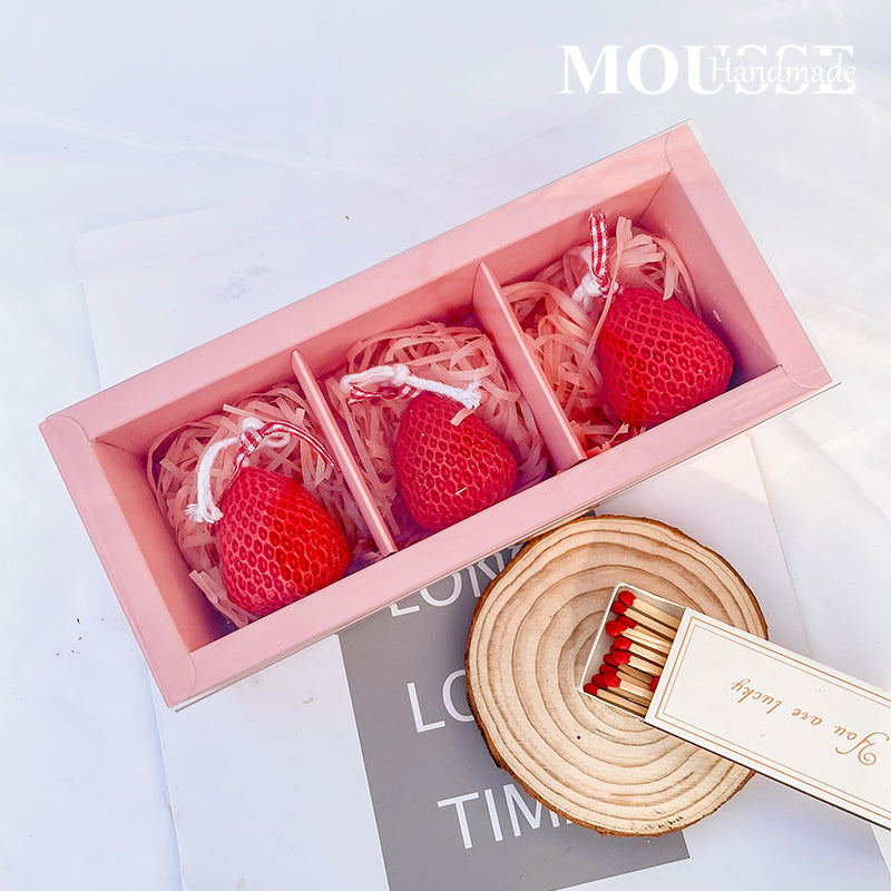 Aromatherapy Strawberry Candle Gift Box Cute Birthday Present