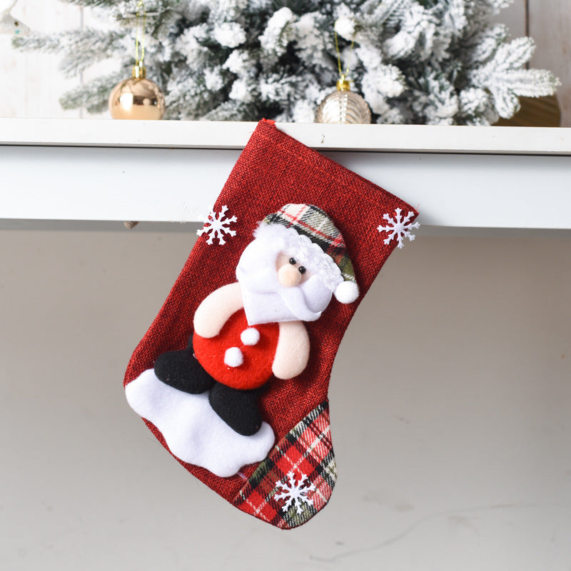 Christmas Socks Gift Bags Pendants Holiday Decoration Set