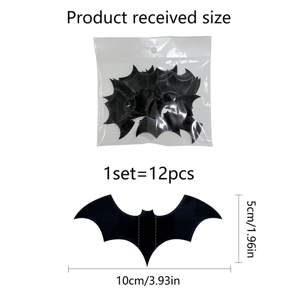 12-Pack Halloween 3D Butterfly Bat Wall Sticker Decorations