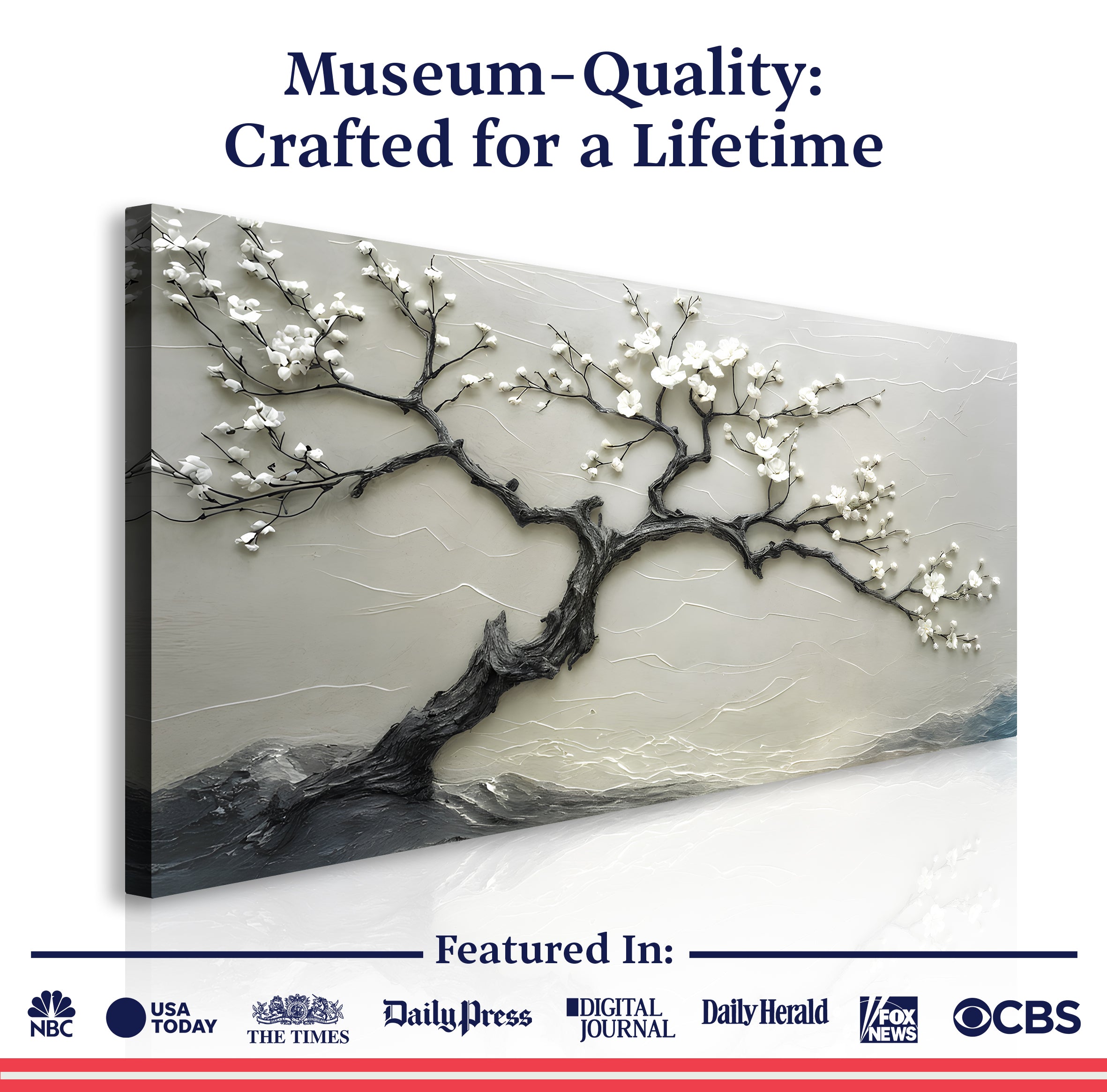 Silent Blossom Floral Wall Art Decorative Home Decor