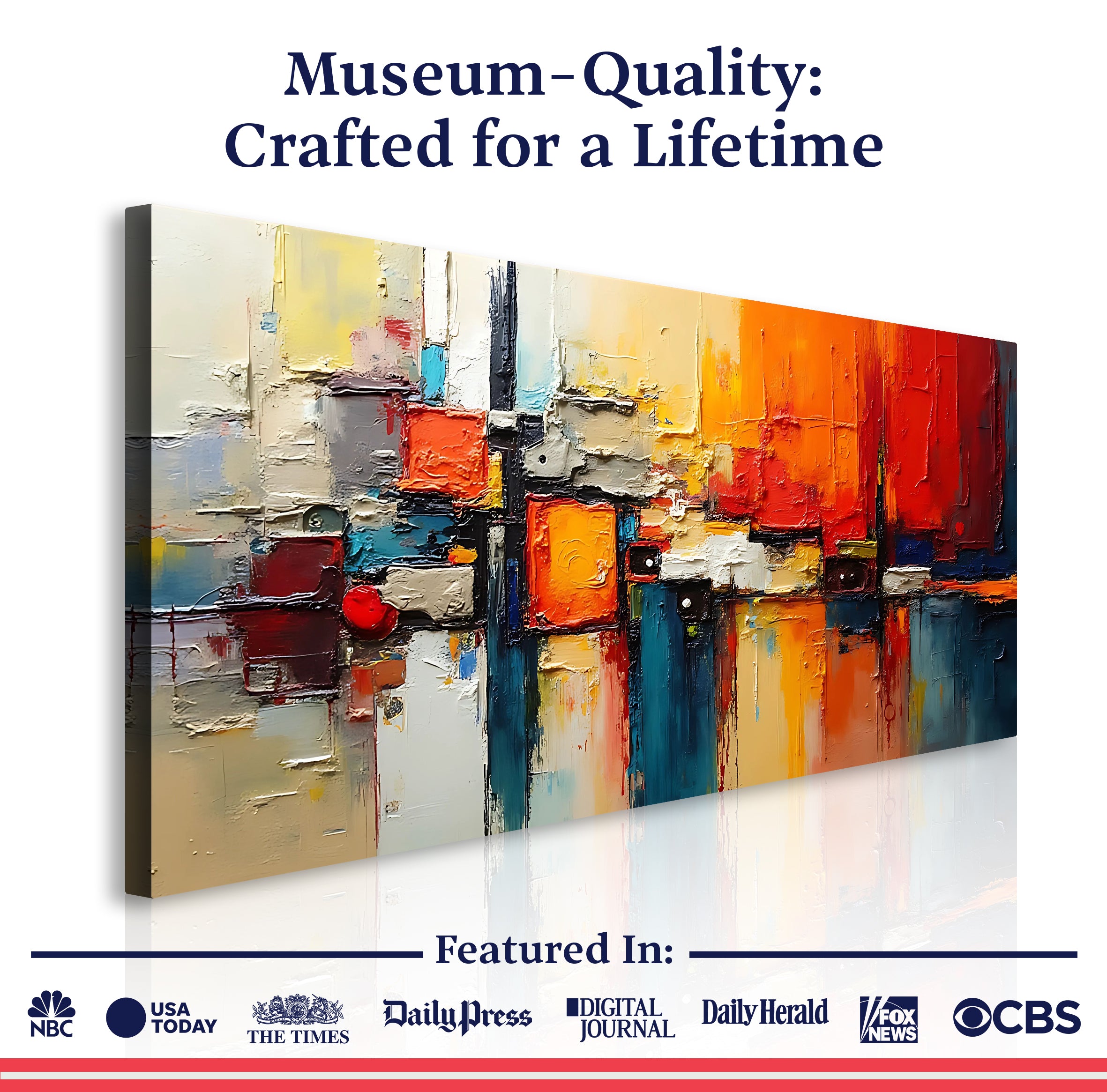 Colorful Abstract Wall Art Decorative Modern Home Artwork
