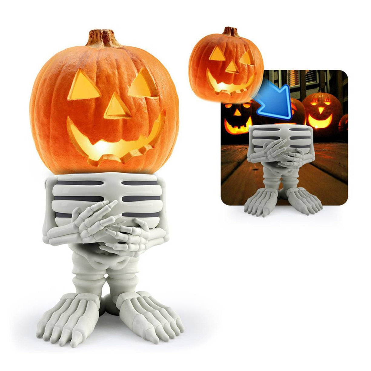 Halloween Pumpkin Knight Luminous Resin Garden Ornament Decoration