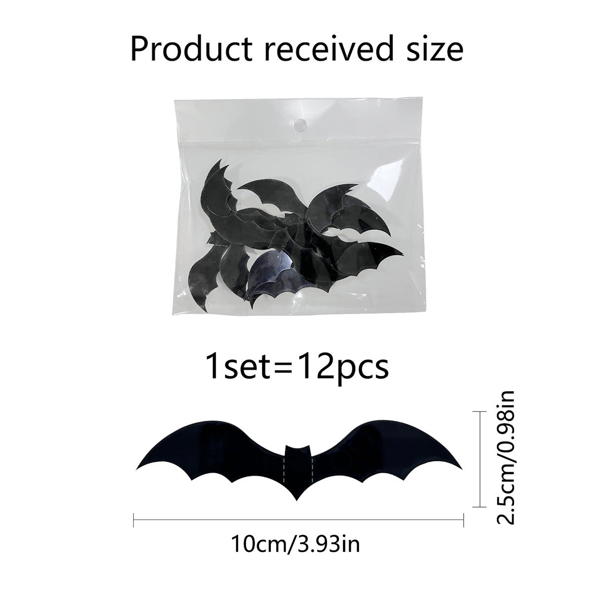 12-Pack Halloween 3D Butterfly Bat Wall Sticker Decorations