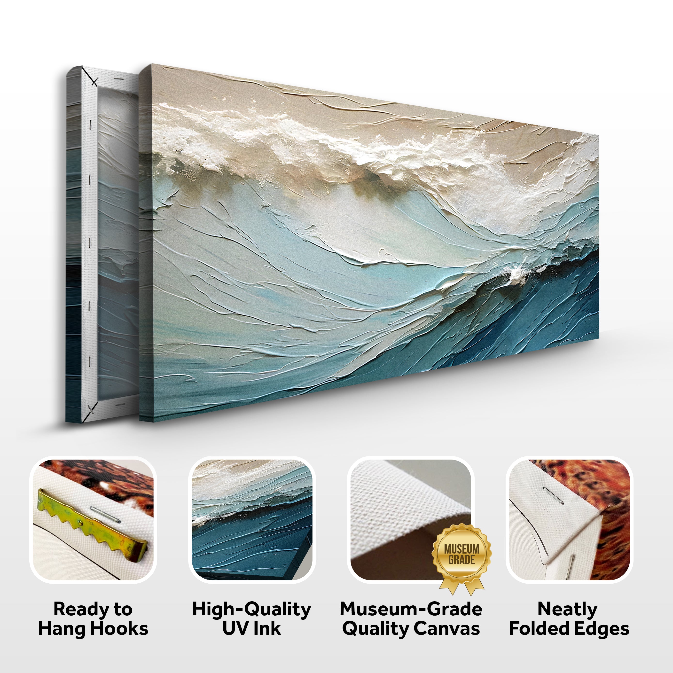 Beige Minimalist Wall Art Decorative Modern Home Artwork