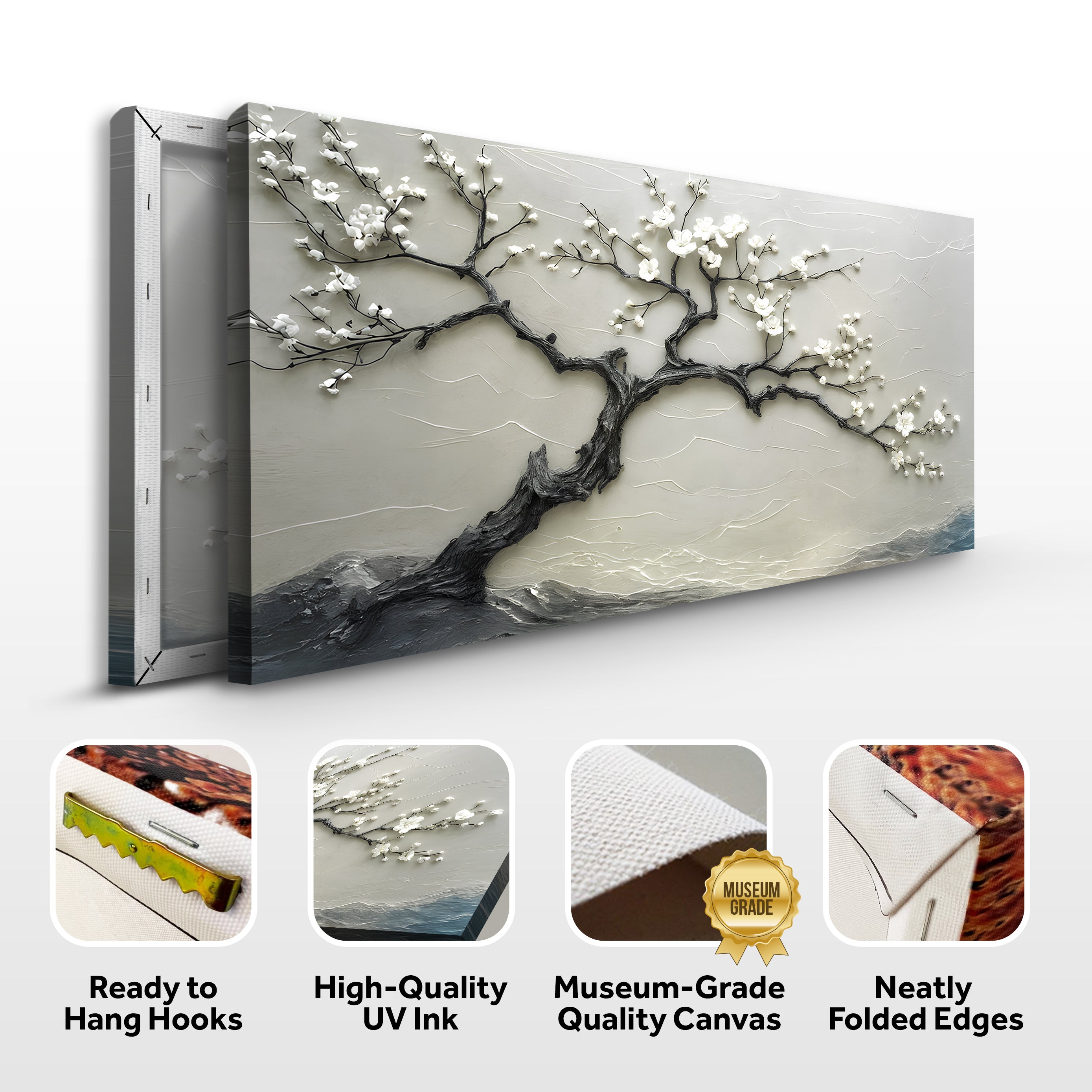 Silent Blossom Floral Wall Art Decorative Home Decor