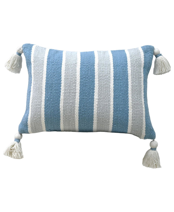 Handwoven Corner Tassel Decorative Pillow Cushion 14x20 Inch