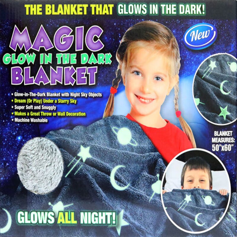 Magic Glow In Dark Luminous Children Blanket