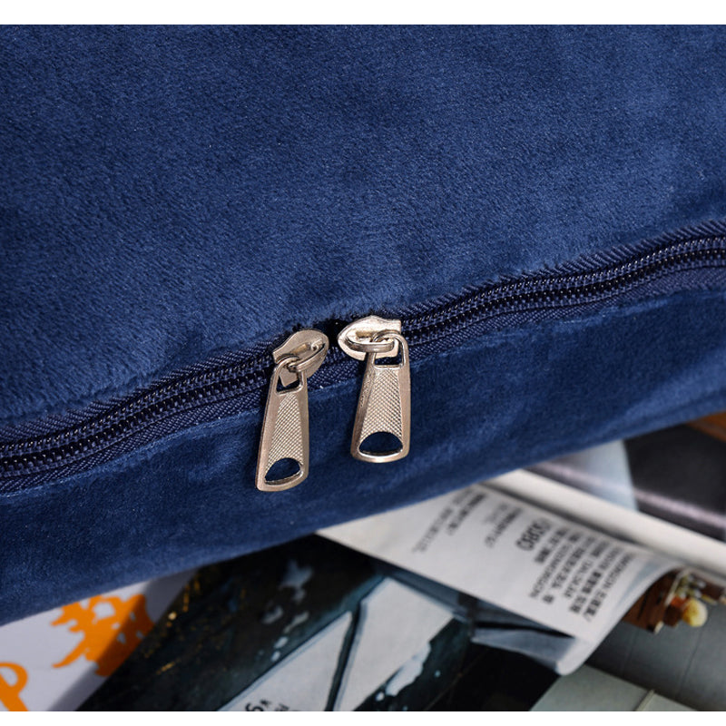 2-in-1 Flannel Cushion Blanket Foldable Patchwork Quilt