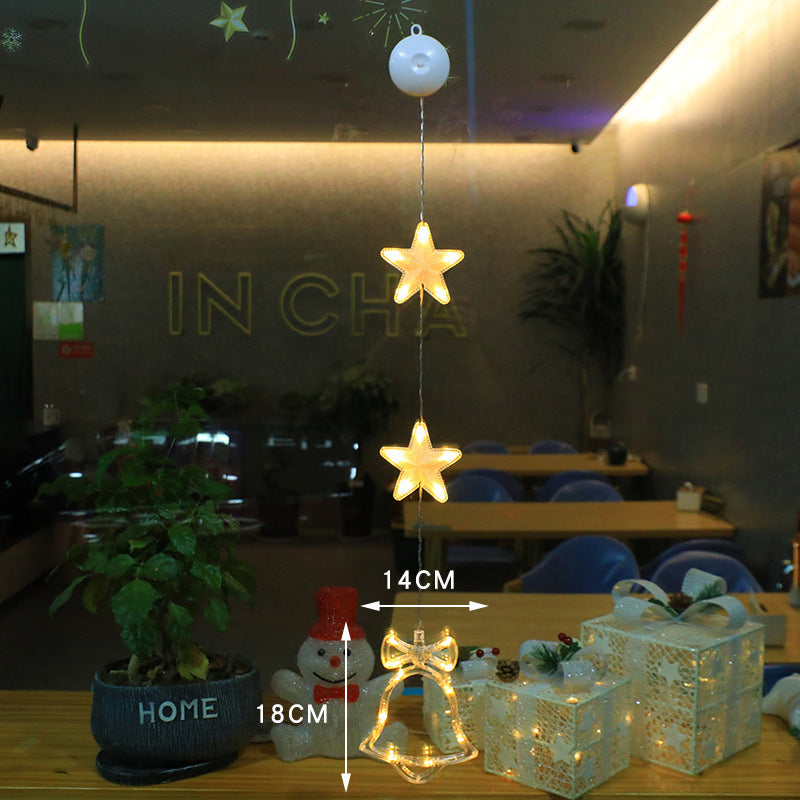 3-Piece LED Christmas Star Window Hanging Light Ornaments