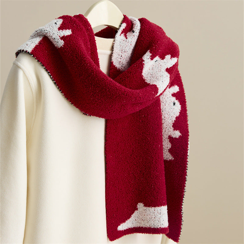 New Year Rabbit Sofa Blanket Scarf Cozy Throw