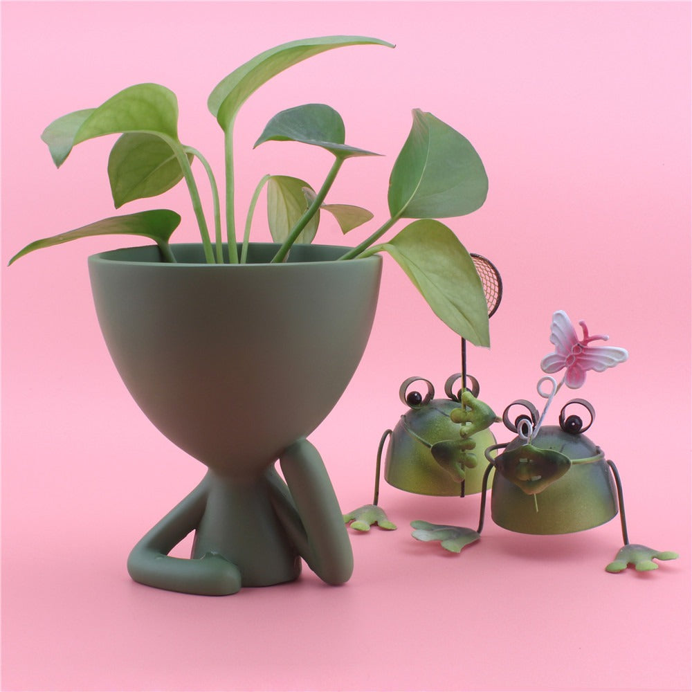 Cartoon Cheek Support Abstract Figurine Desktop Decoration