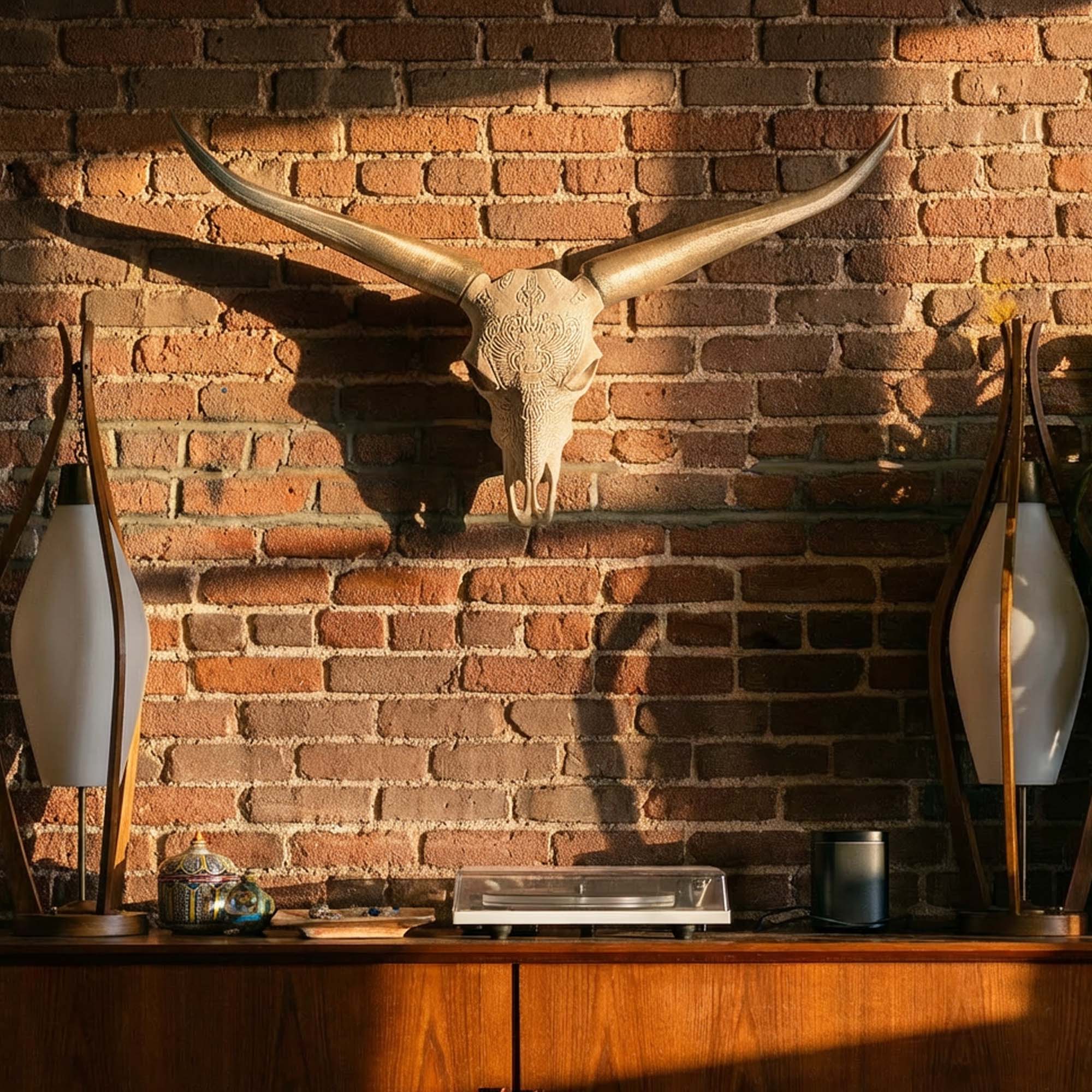 Decorative Steer Skull Horns Western Wall Decor  About the Product
