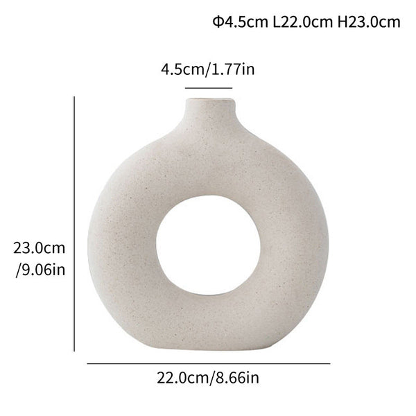Unglazed Spotted Ceramic Vase Modern Home Decoration