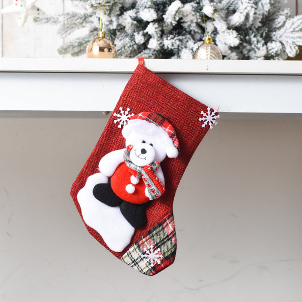 Christmas Socks Gift Bags Pendants Holiday Decoration Set