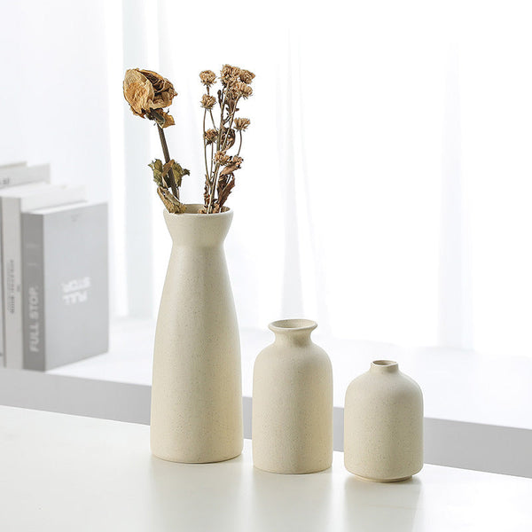 Modern Ceramic Vase Set of Three Home Flower Decor