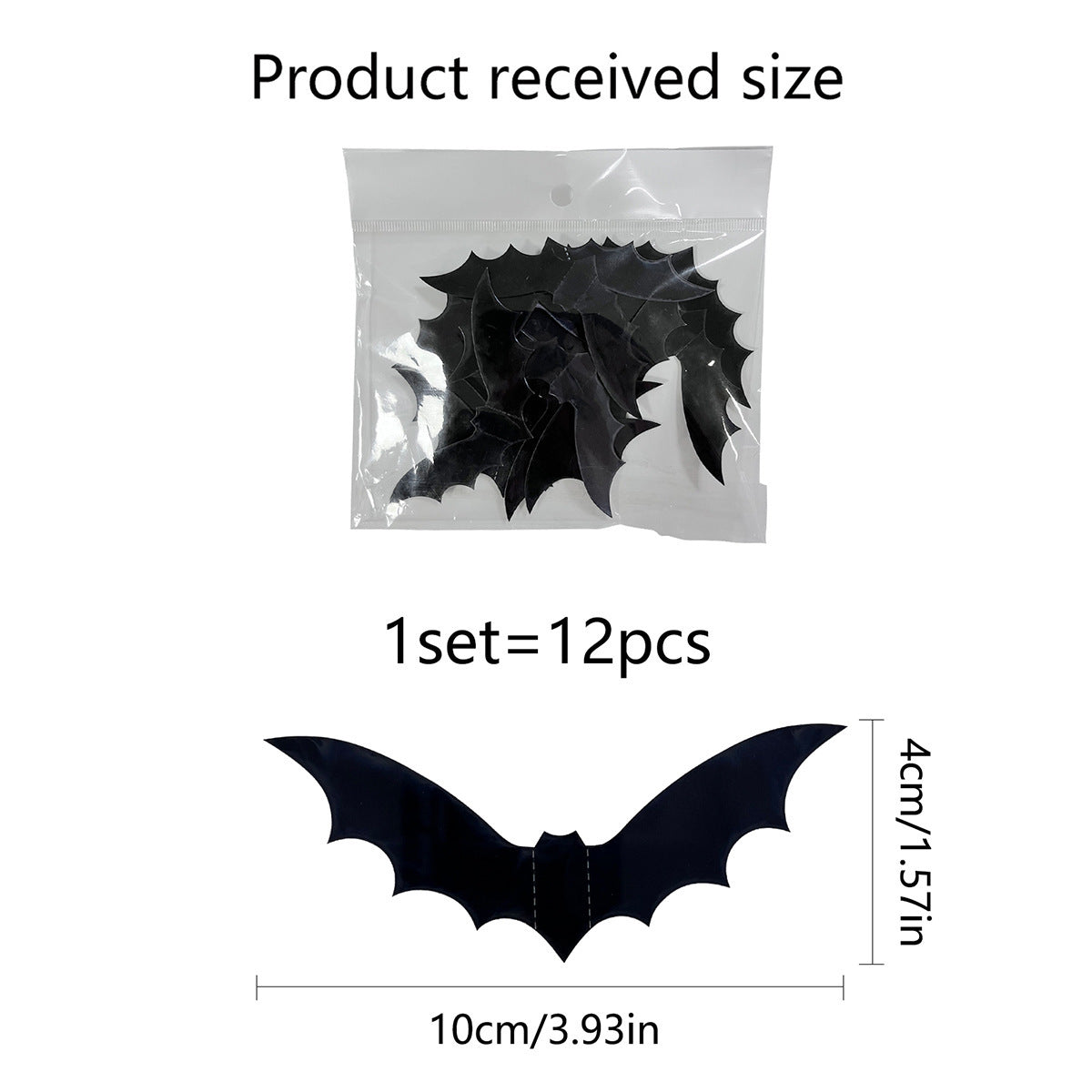 12-Pack Halloween 3D Butterfly Bat Wall Sticker Decorations