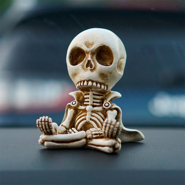 Small Skull Cloak Meditation Car Ornament Decoration