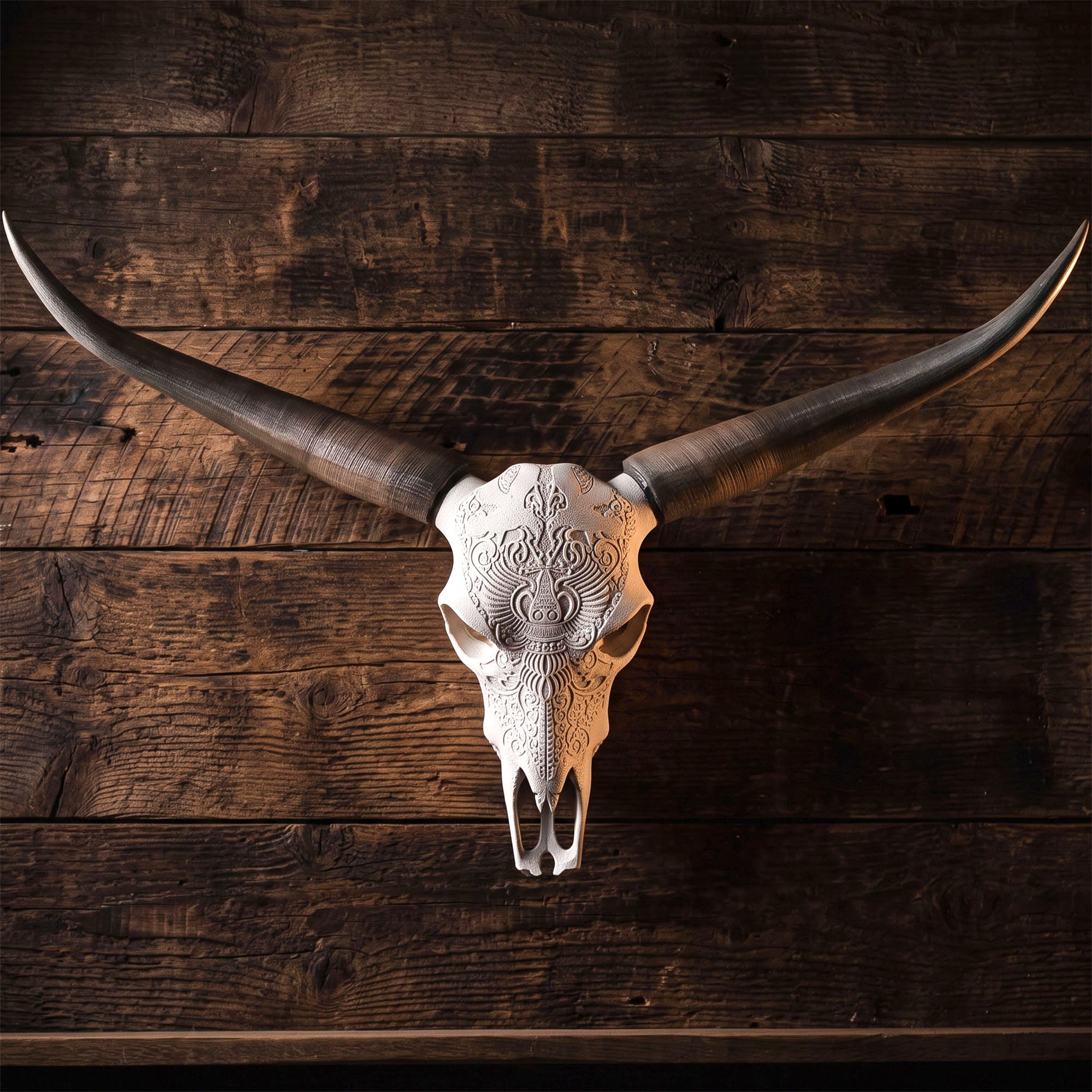 Decorative Steer Skull Horns Western Wall Decor  About the Product