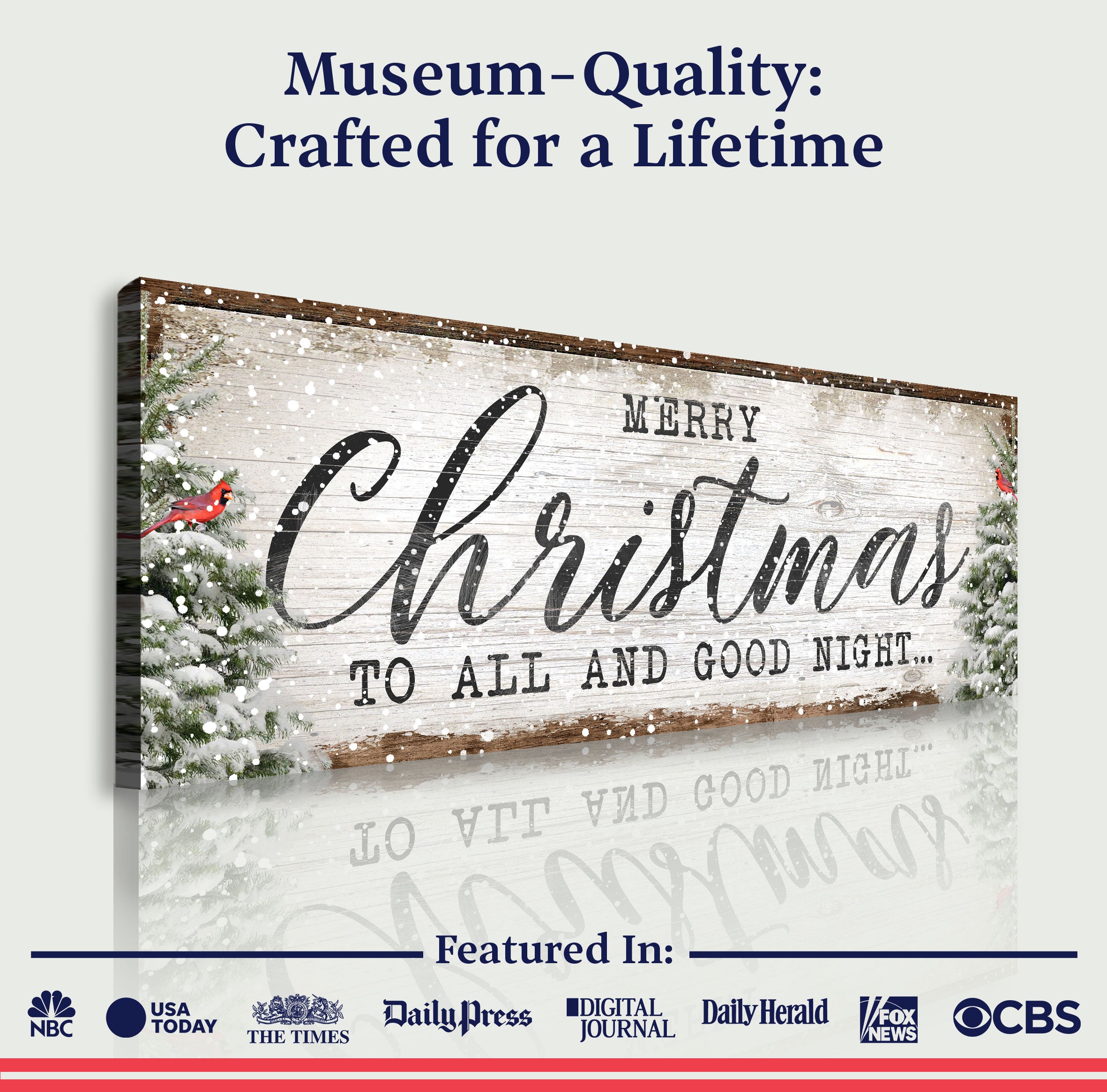 Merry Christmas To All Goodnight Holiday Wall Sign
