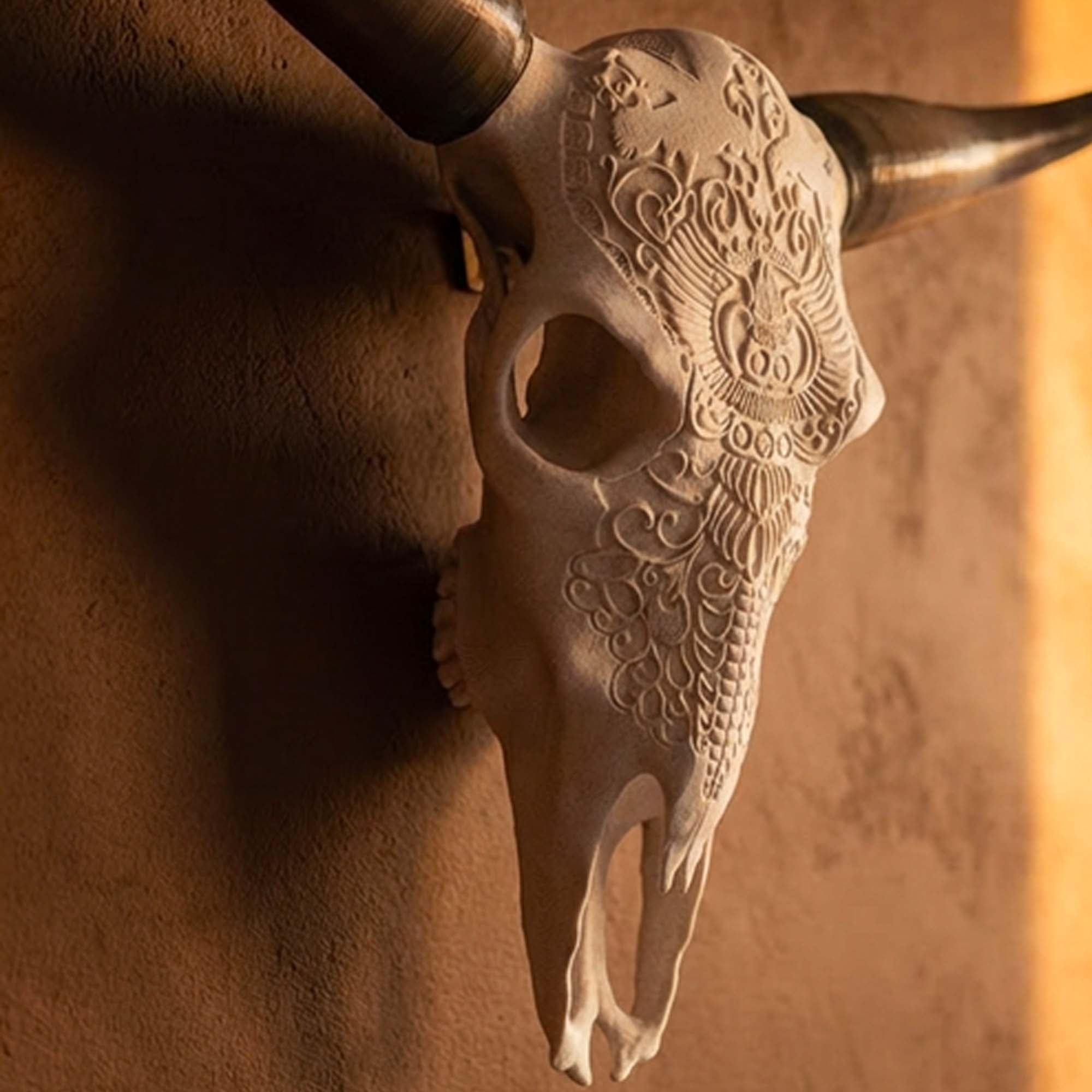 Decorative Steer Skull Horns Western Wall Decor  About the Product