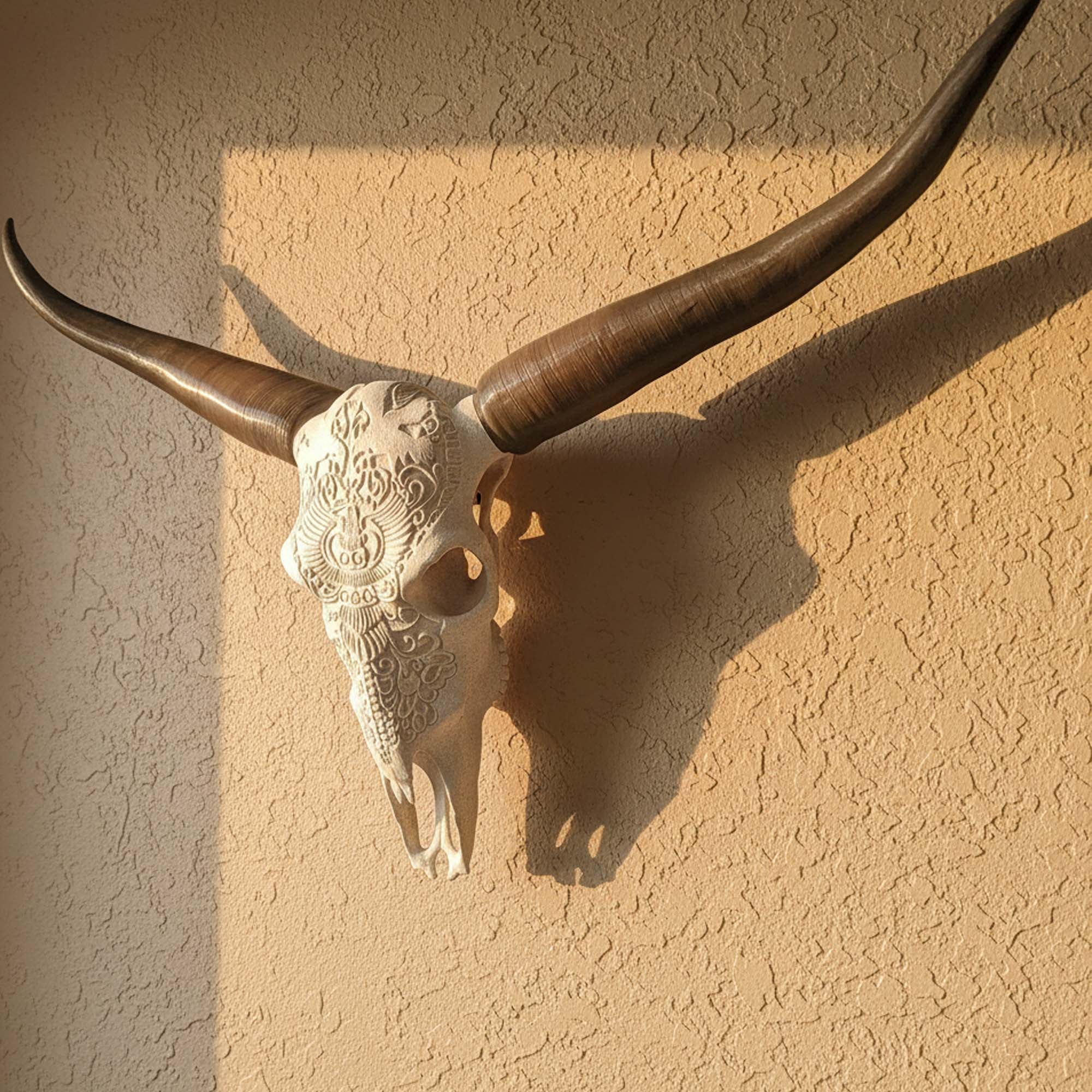 Decorative Steer Skull Horns Western Wall Decor  About the Product