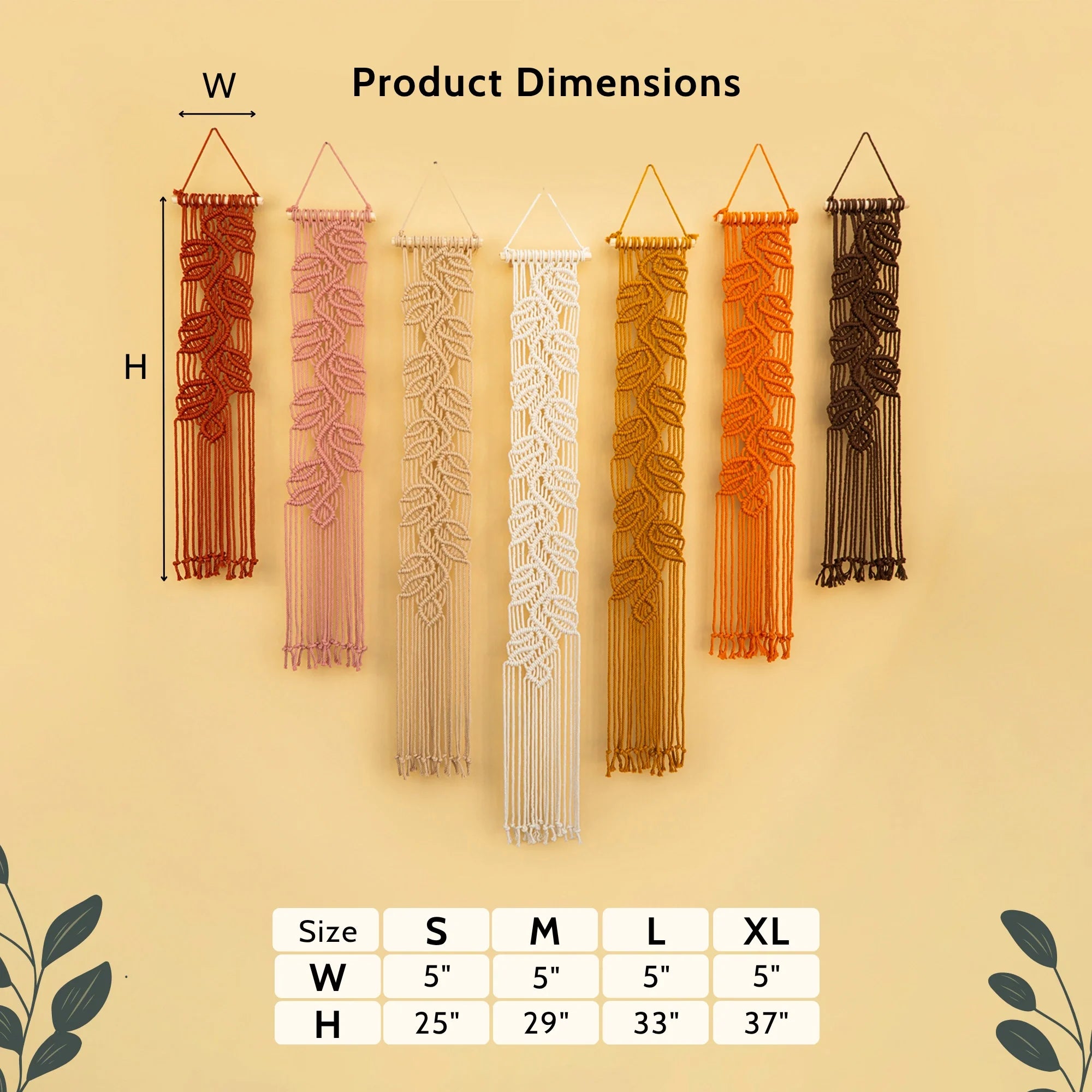 Vela Vertical Pink Earth Tone Macrame Wall Hanging