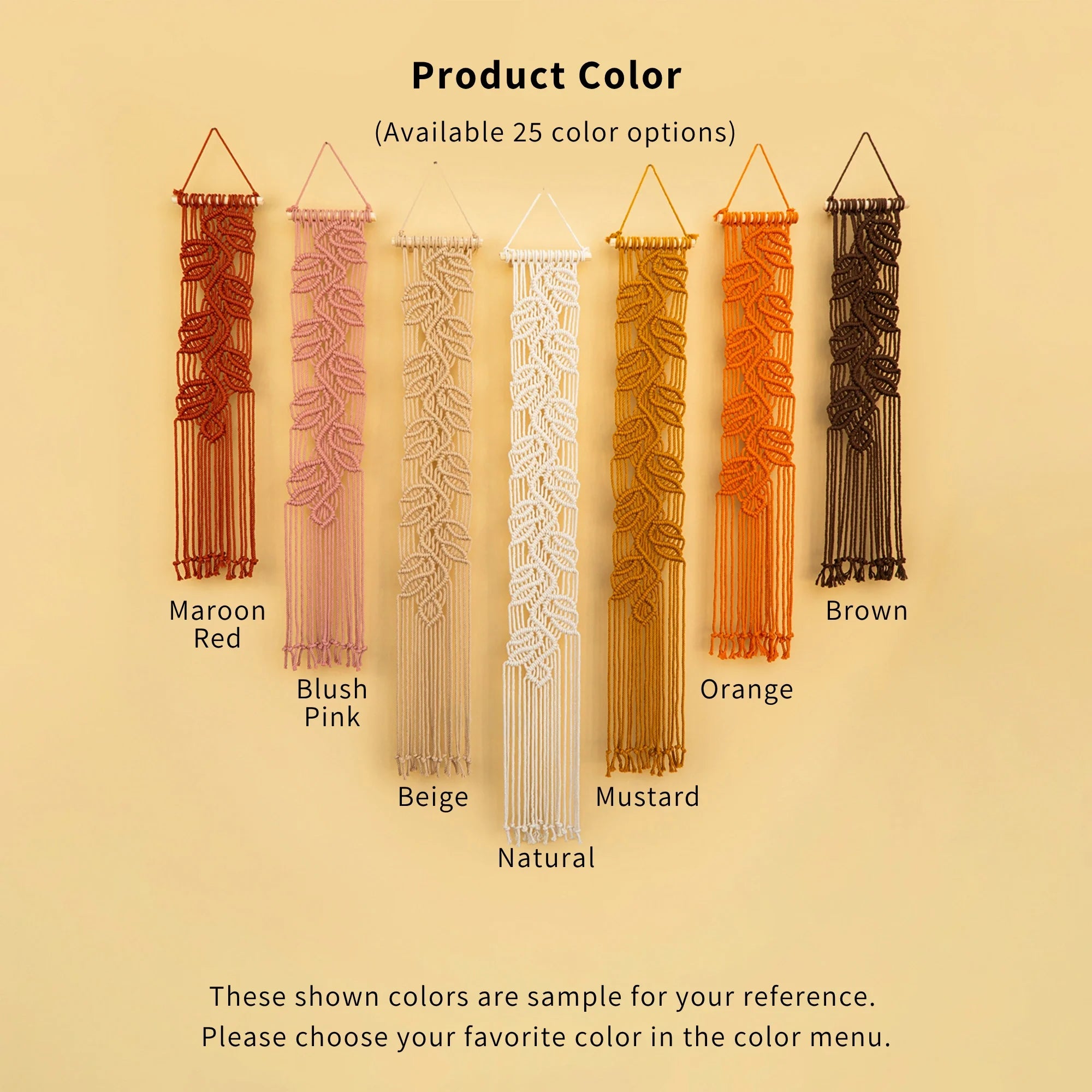 Vela Vertical Pink Earth Tone Macrame Wall Hanging