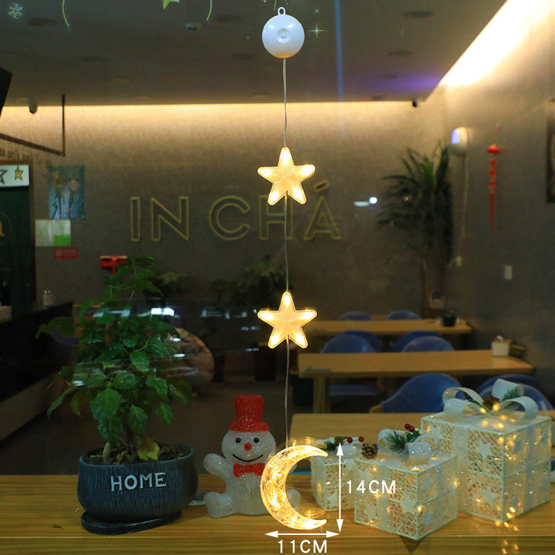 3-Piece LED Christmas Star Window Hanging Light Ornaments