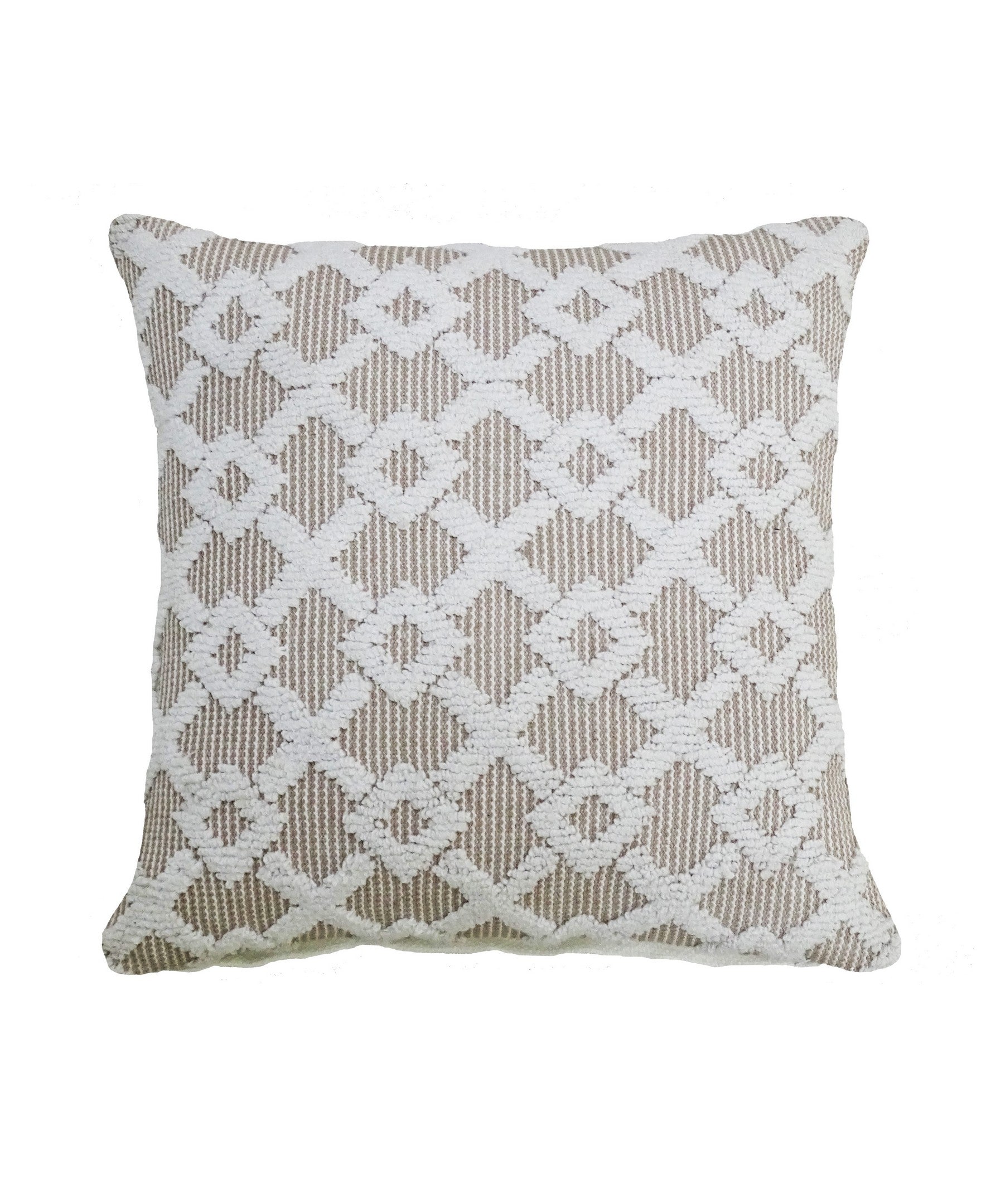 Decorative Beige Accent Throw Pillow 20x20 Inch