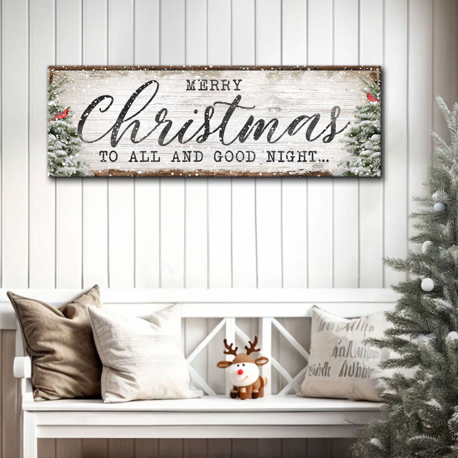Merry Christmas To All Goodnight Holiday Wall Sign