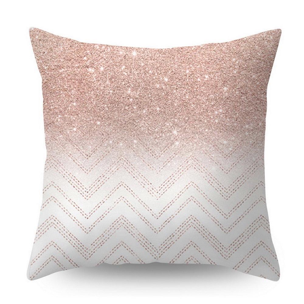 Nordic Geometric Plant Flower Letter Cotton Pillow Cover